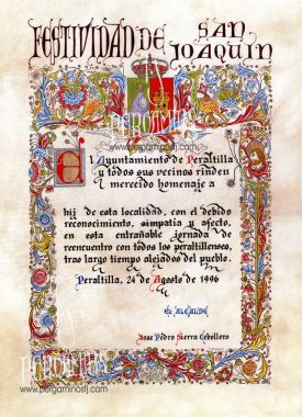 DIPLOMA MUNICIPAL PARA EVENTOS PERSONALIZABLE-Ayuntamiento de Peraltilla